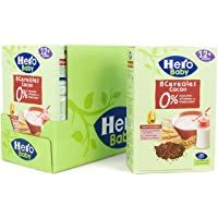 Hero Baby - Papilla de 8 Cereales con Cacao sin Azúcares Añadidos- para Bebés a Partir de los 12 Meses - Pack de 6 x 340…